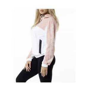 ALPHALETE Women’s EXP Tech Windbreaker- Himalayan Pink, Size XL